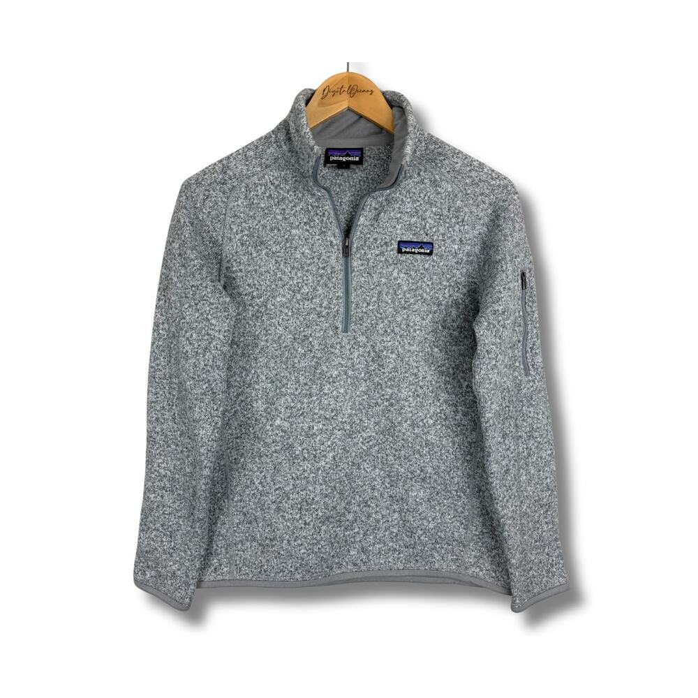 Patagonia Women's Better Sweater 1/4 Zip Fleece Birch White Gray M Gorpcore Grey